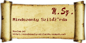 Mindszenty Szilárda névjegykártya